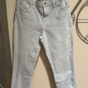 Lauren Ralph Lauren Light Blue Denim Cut Off Cropped Pants, Size 10